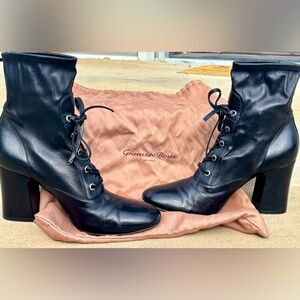 Gianvito Rossi Size 39 1/2 Palmer Napa Lace Up Ankle Boots